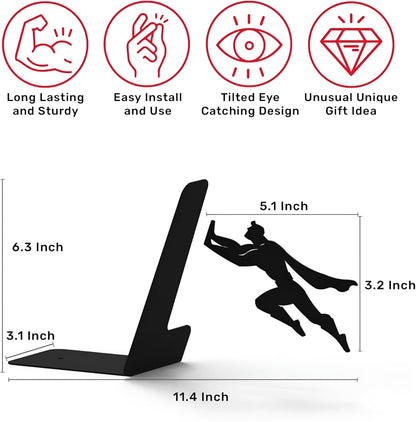 Artori Design Book Ends to Hold Books Heavy Duty  - Bookend Book Holder for Home Decorative