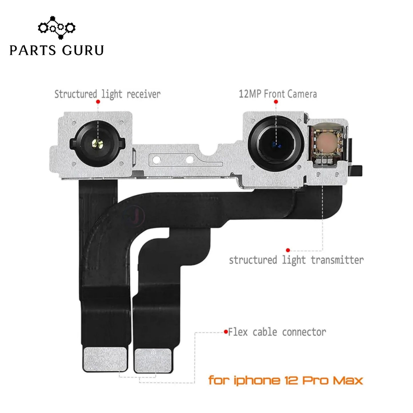 Iphone 12 Pro Max Front Camera || Iphone 12 pro max front camera strip || iphone 12 pro max front camera flex || Parts Guru
