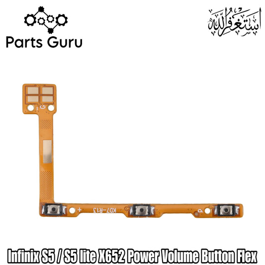 Infinix S5 / S5 Lite X652 Power Volume Button Flex || S5 / S5 lite on off volume strip || X652 power volume button strip || Parts Guru