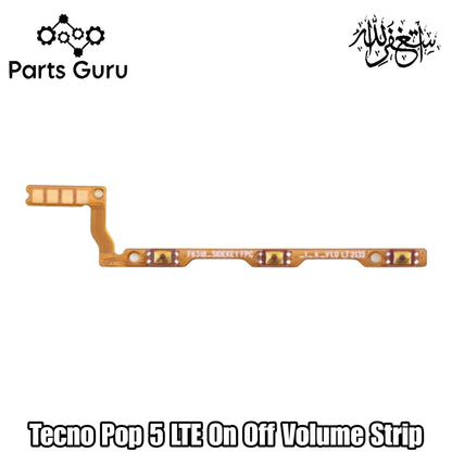 Tecno Pop 5 LTE Power & Volume Button Flex || Tecno Pop 5 lite power & volume button strip || Pop 5 LTE on off volume strip || Parts Guru