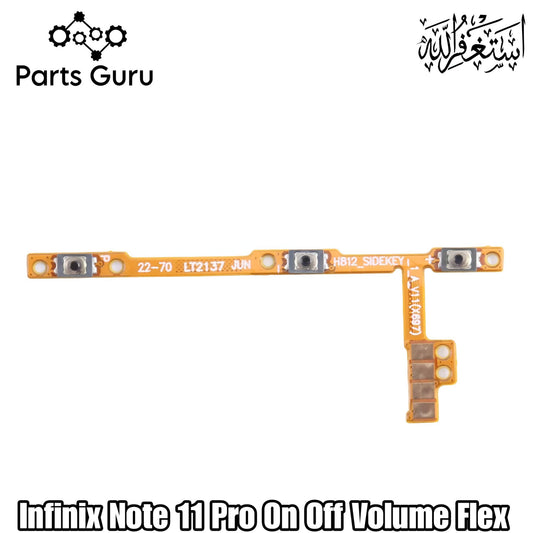 Infinix Note 11 Pro X697 Power Button & Volume Button Flex  || Infinix note 11 pro power volume button strip || X697 on off strip || Parts Guru