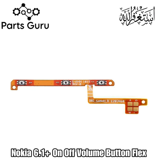 Nokia 6.1 Plus Power Volume Button Flex || Nokia 6.1 plus power volume button strip || nokia 6.1+ on off strip || Parts Guru
