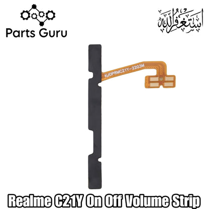 Realme C21Y RMX3261 RMX3263 Power Button & Volume Button Flex  || Realme C21y power volume button strip || C21y on off volume strip || Parts Guru