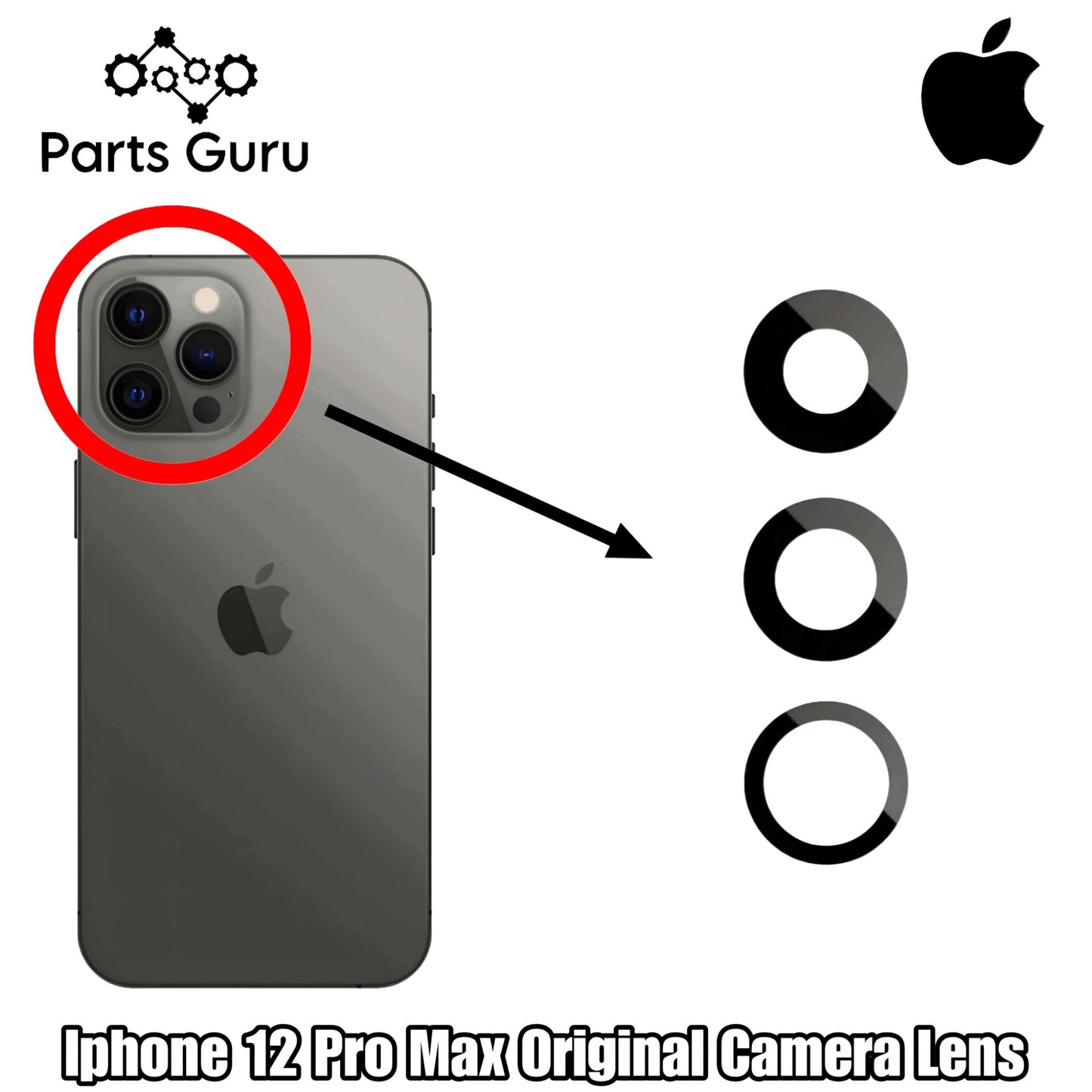 Iphone 12 Pro Max Original Camera Lens || Iphone 12 pro Max original camera glass || Iphone 12 Pro Max || Parts Guru