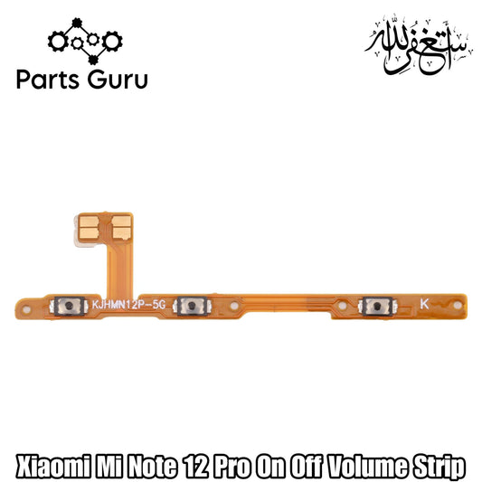 Xiaomi Redmi Note 12 Pro Power Volume Button Flex || Xiaomi Mi Note 12 Pro on off volume strip || Mi note 12 pro on off volume button strip || Parts Guru