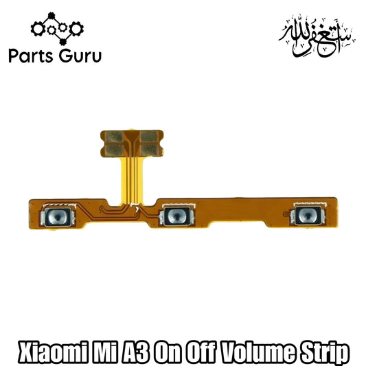 Xiaomi Redmi A3 Power Volume Button Flex || Xiaomi Mi A3 power volume button strip || Mi A3 On Off Volume Strip || Parts Guru