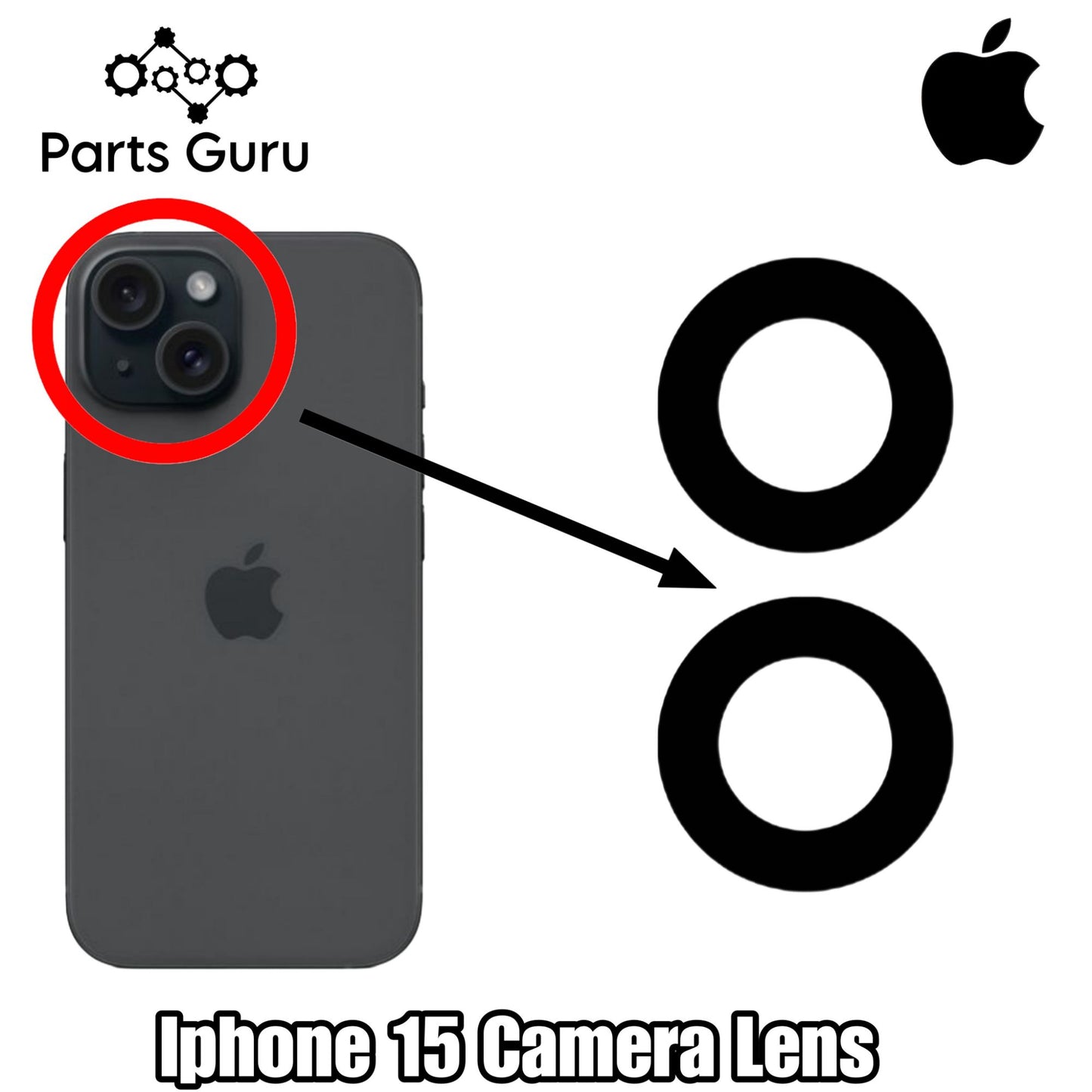 Iphone 15 Original Camera Lens || Iphone 15 original camera glass || Iphone 15  || Parts Guru