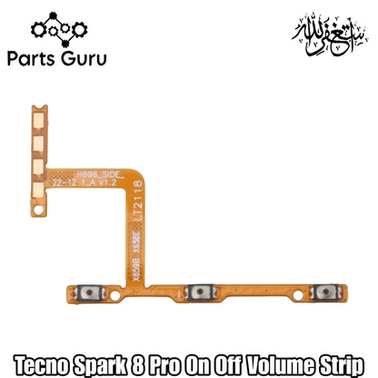 Tecno Spark 8 Pro Power & Volume Button Flex || Tecno Spark 8 pro power & volume button strip || Spark 8 pro on off strip || Parts Guru