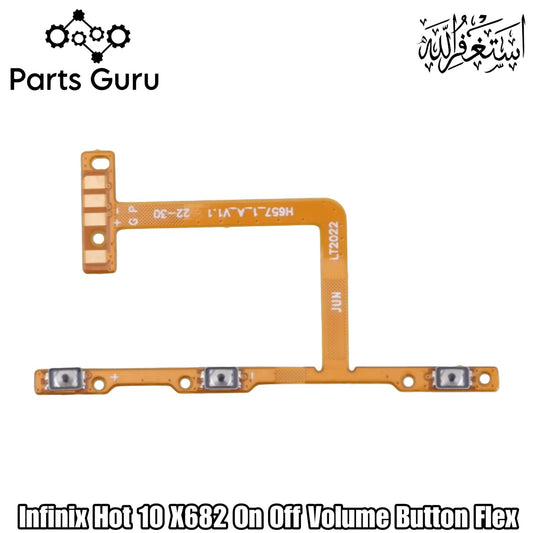 Infinix Hot 10 X682B X682C Power Button & Volume Button Flex  || Hot 10 on off volume button strip || Parts Guru