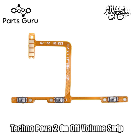 Techno Pova 2 On Off Volume Strip || Techno Pova 2 On Off Volume Flex || Pova 2 on off volume strip  || Parts Guru