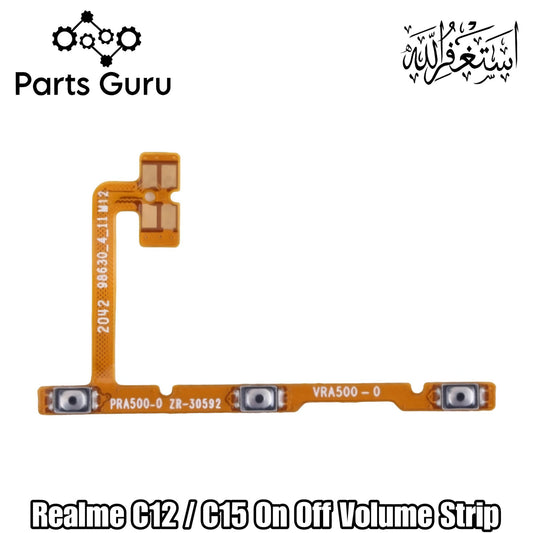 Oppo Realme C12 / Realme C15 Power Button & Volume Button Flex || Realme C12 / C15 On Off Volume Strip || c12 / c15 power volume button strip || Parts Guru