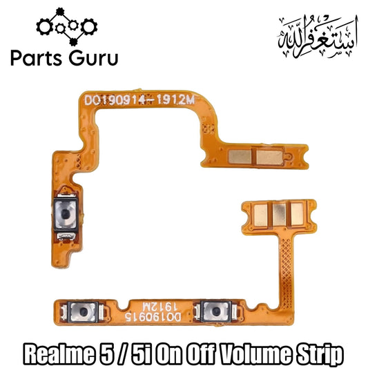 Realme 5/5i Power Volume Button Flex || Realme 5/5i power volume button strip || realme 5/5i on off volume button strip || Parts Guru