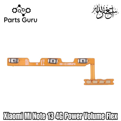 Xiaomi Redmi Note 13 4G Power Button & Volume Button Flex  || Xiaomi Mi Note 13 On Off Volume Strip || Mi note 13 4g strip || Parts Guru