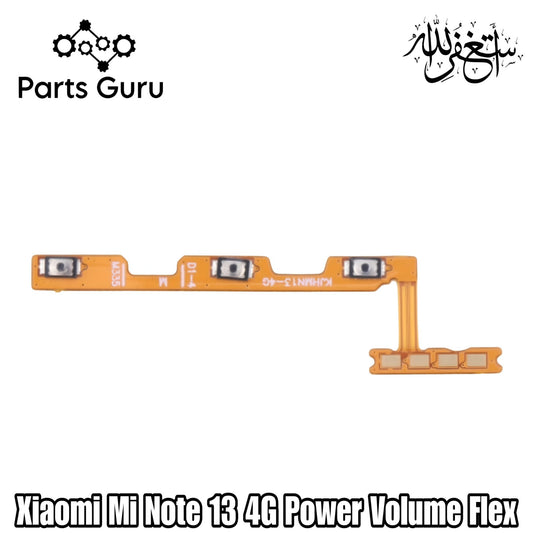 Xiaomi Redmi Note 13 4G Power Button & Volume Button Flex  || Xiaomi Mi Note 13 On Off Volume Strip || Mi note 13 4g strip || Parts Guru