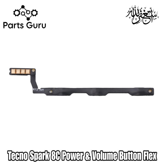 Tecno Spark 8C Power & Volume Button Flex || Tecno Spark 8C power & volume button strip || Spark 8c on off volume strip || Parts Guru
