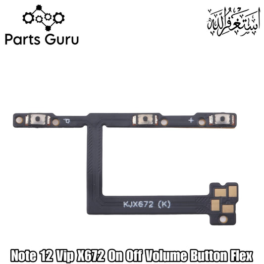 Infinix Note 12 VIP X672 Power Button & Volume Button Flex  || Infinix note 12 vip power volume button strip || X672 on off volume strip ||