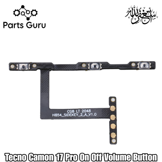 Tecno Camon 17 Pro Power & Volume Button Flex || Tecno Camon 17 Pro power & volume button strip || Camon 17 pro on off volume strip || Parts Guru
