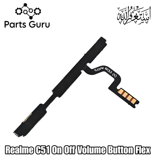 Realme C51 Power Button & Volume Button Flex  || Realme C51 power volume button strip || C51 on off volume strip || Parts Guru