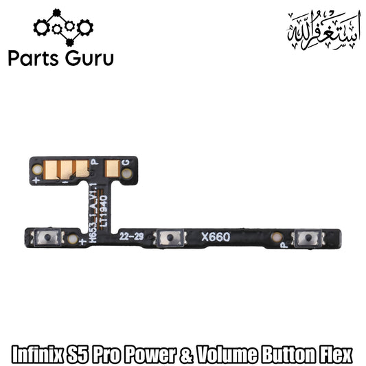 Infinix S5 Pro X660 Power Button & Volume Button Flex  || Infinix s5 pro power volume button strip || X660 on off volume strip || Parts Guru