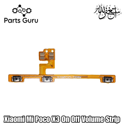 Xiaomi Poco X3 Power & Volume Button Flex || Xiaomi Poco x3 power & volume button strip || Poco x3 on off strip || Parts Guru