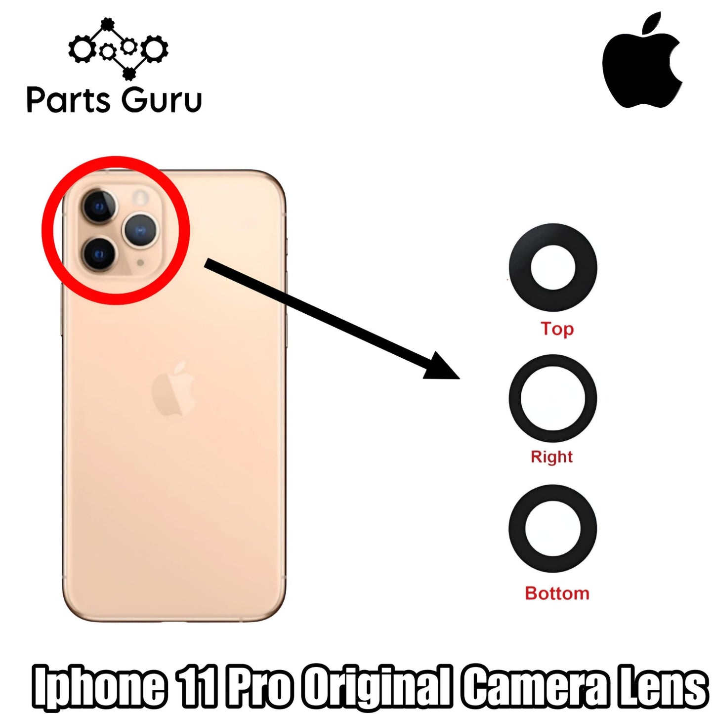Iphone 11 Pro Original Camera Lens || Iphone 11 Pro original camera glass || Iphone 11 Pro || Parts Guru