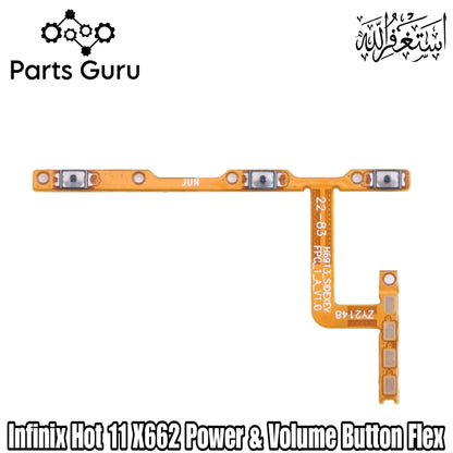 Infinix Hot 11 X662 Power Button & Volume Button Flex || Infinix hot 11 power volume button strip || X662 on off volume strip || Parts Guru