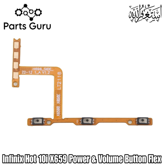 Infinix Hot 10i X659 Power Button & Volume Button Flex || Infinix hot 10i power volume button strip || X659 on off volume strip || Parts Guru