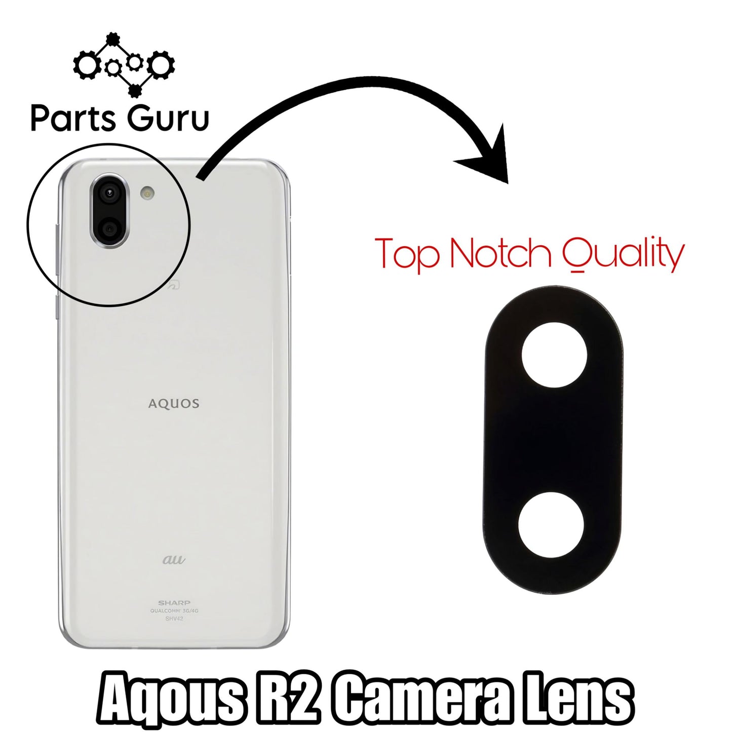Aqous R2 Original Camera Glass || Aqous R2 Camera lens || R2 camera lens / camera glass || Top Notch Quality  || Parts Guru