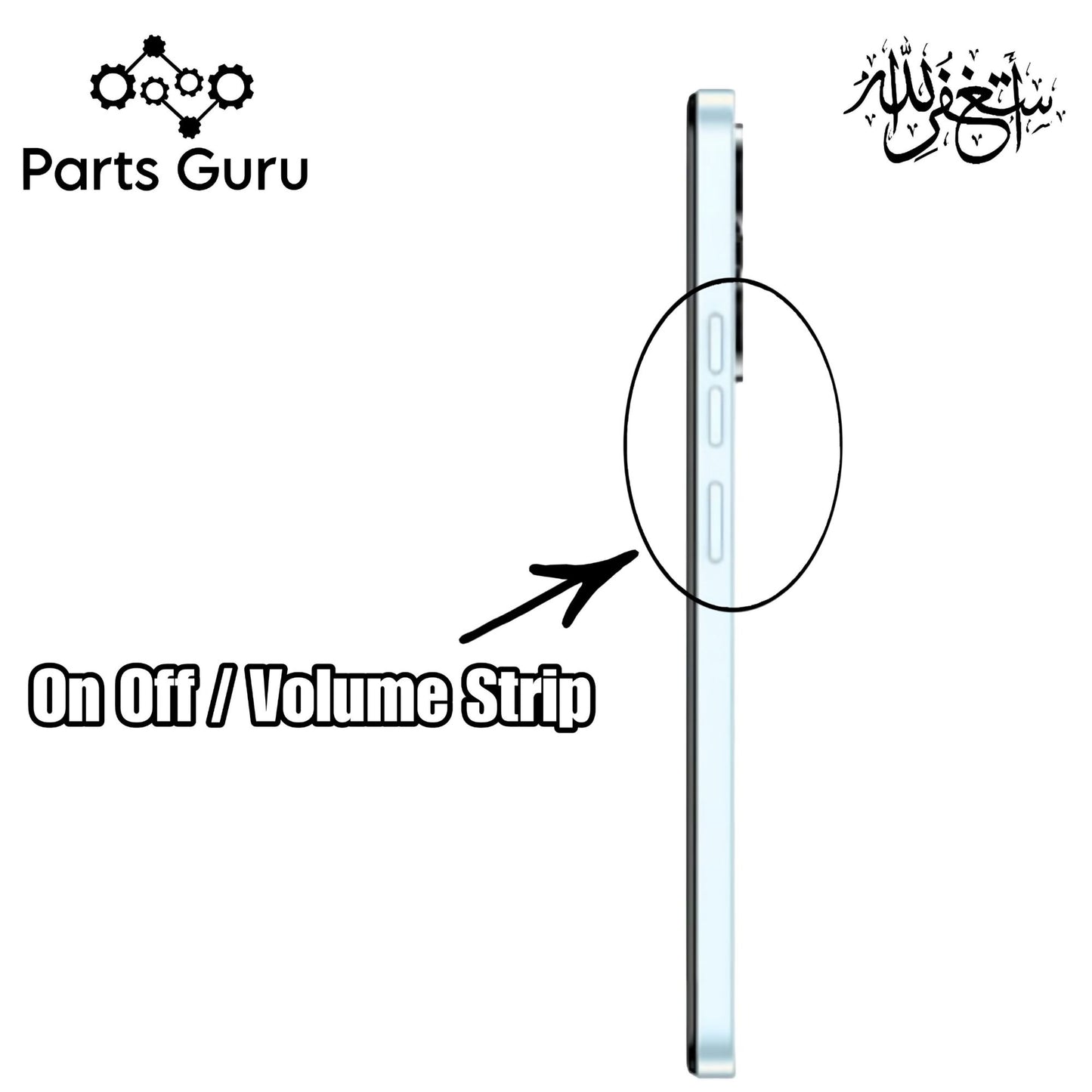 Tecno Pova 5 Power & Volume Button Flex || Tecno Pova 5 power & volume button strip || Pova 5 on off volume strip || Parts Guru