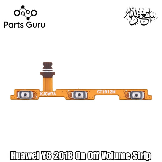 Huawei Y6 2018 Power & Volume Button Strip || Huawei Y6 2018 power & volume button strip || Y6 18  on off strip || Parts Guru