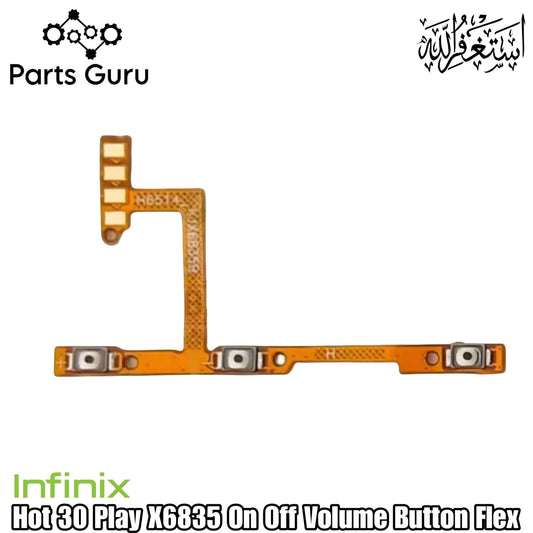 Infinix Hot 30 Play X6835 Power Volume Button Flex || Infinix hot 30 play power volume button strip || X6835 on off volume strip ||