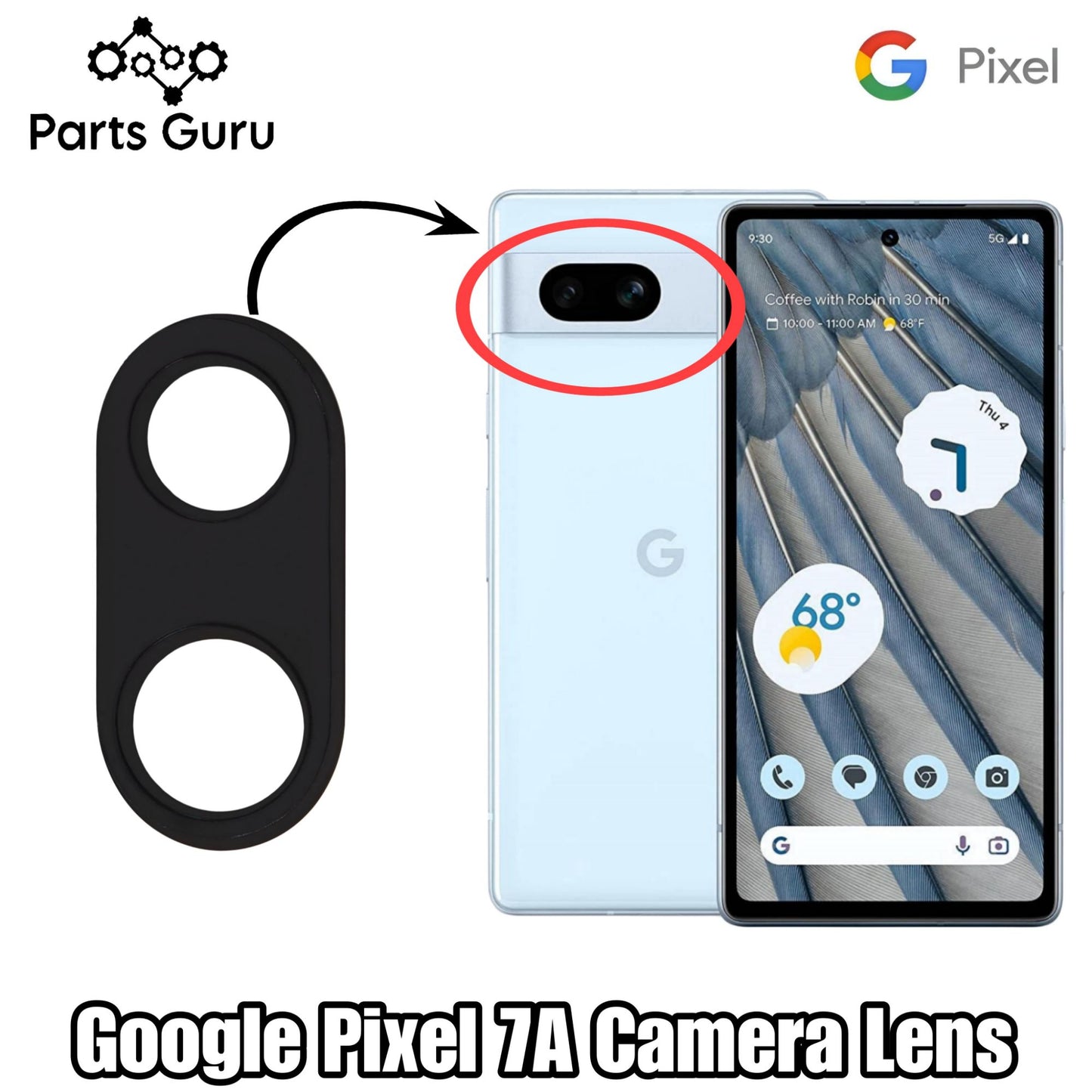 Google Pixel 7A Back Camera Lens Glass || Pixel 7a Camera Lens || Parts Guru