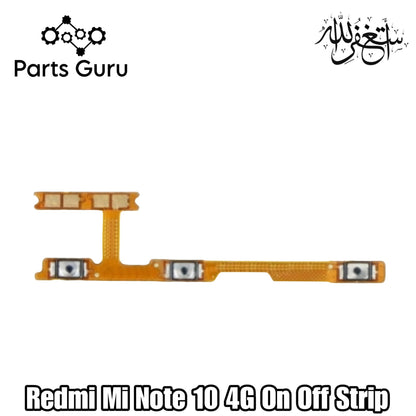 Xiaomi Redmi Note 10 4G Power Volume Button Flex || Redmi Mi Note 10 On Off Volume Button Strip || Note 10 on off strip || Parts Guru