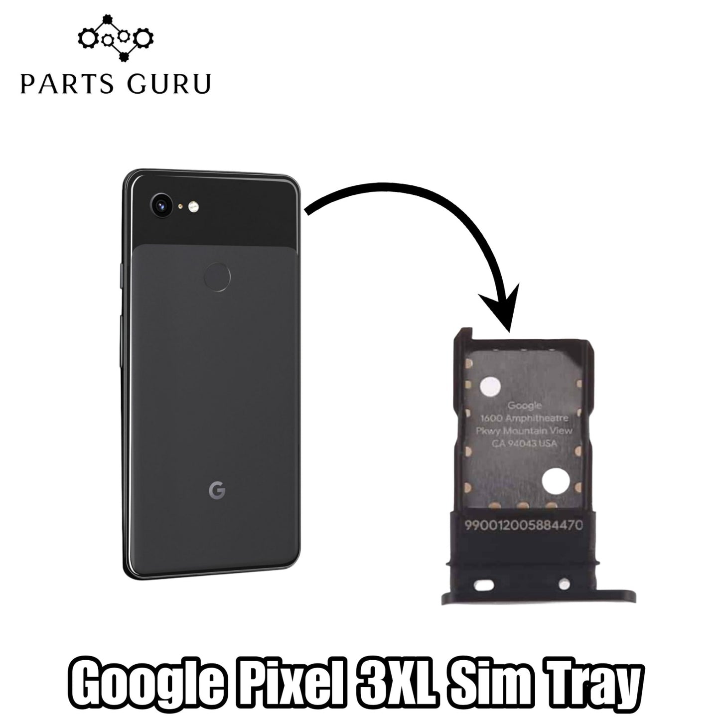 Google pixel 3XL Sim Tray || Pixel 3xl Slot || Google pixel 3XL Sim Slot\Sim Tray || Parts Guru