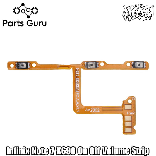Infinix Note 7 X690 Power Volume Button Flex || Infinix note 7 on off volume button strip || X690 power volume button strip ||