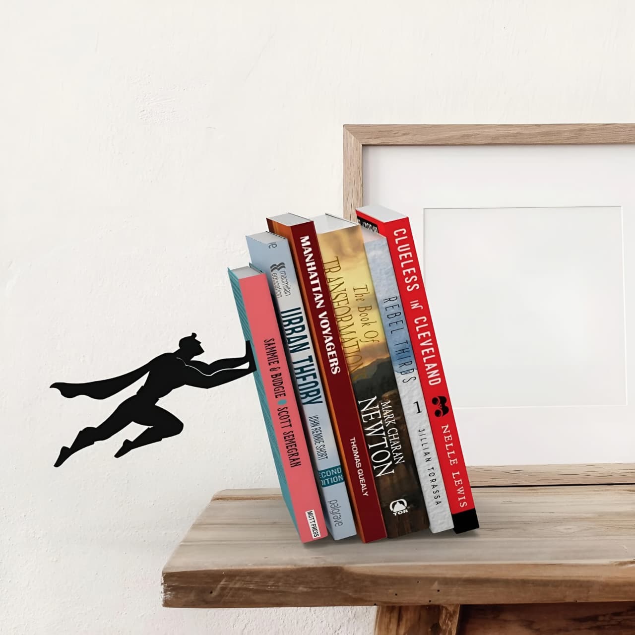 Heavy Duty Metal Hidden Bookends - Book & Hero